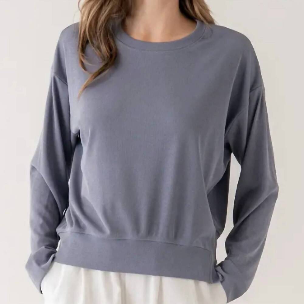 NEW ELLE GREY julia asymmetric hem sweatshirt in grey